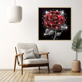 CHWGLFGG 5D Diamond Art Kits for Adults Beginners, Rose Diamond Painting Kits, DIY Full Round Drill Paint by Diamonds Dot Gem Art for Adults, Home Wall Decor 13.7X 13.7 Inch CHWGLFGG