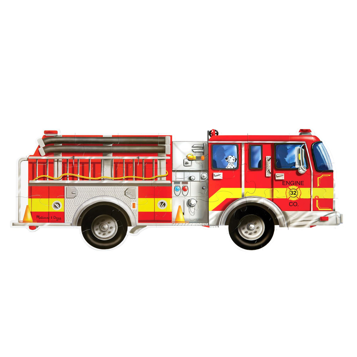 Melissa & Doug Fire Truck Jumbo Jigsaw Floor Puzzle (24 pcs, 4 feet long) - FSC Certified Melissa & Doug