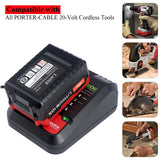 Lasica 20V Max Charger Compatible with Black & Decker 20V Battery and Compatible with Porter-Cable 20V Battery LBXR20 LBXR2020 PCC681L PCC685L PCC692L BDCAC202B 20-Volt Power Tool Battery Charger Lasica