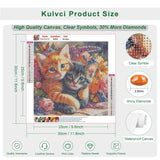 Kulvci Diamond Art Painting Kits for Adults Cat, Diamond Art Kits for Beginners, 5D DIY Full Drill Gem Craft for Home Decor Gift 12x12inch Kulvci