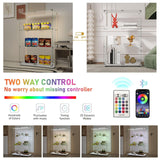 49.73" Tall Glass Display Cabinet with LED Lights&Rolling Wheels, Curio Glass Cabinet with 3 Shelves with 2 Door, Quick-Install Style Floor Standing Bookshelf File Cabinet for Home Office Kootlena