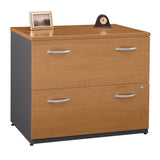 Bush Business Furniture Series C 2 Drawer Lateral File Cabinet-Assembled, Locking Document Storage for Home or Professional Office, 36W, Natural Cherry Bush Business Furniture