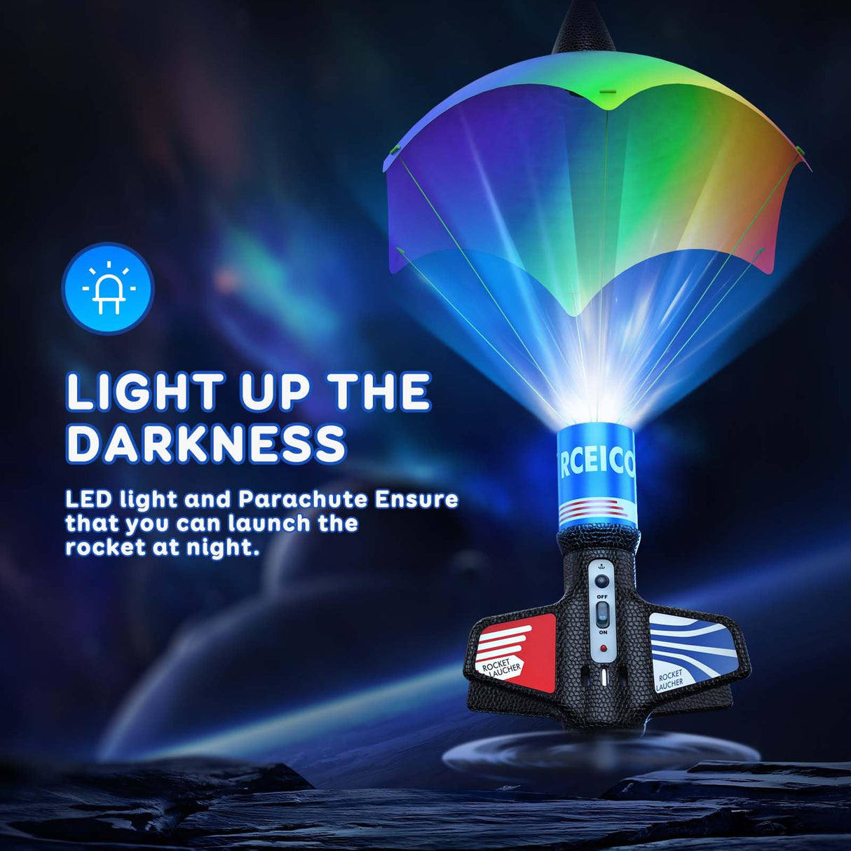 Rocket Launcher, 200 Feet of Flight Altitude, Model Rocket Kits with Launch Set, Ultra-high Flying Rocket, Rocket Toy, Outdoor Toys for Ages 8-13, Birthday Gift for Kids Boys & Girls Rceico