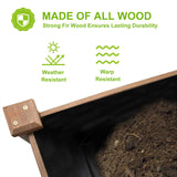ketive Raised Garden Bed Without Legs -14.85 sq ft Large Elevated Wood Planter Box for Vegetables, Flowers, Herbs, and Succulents（Brown） ketive