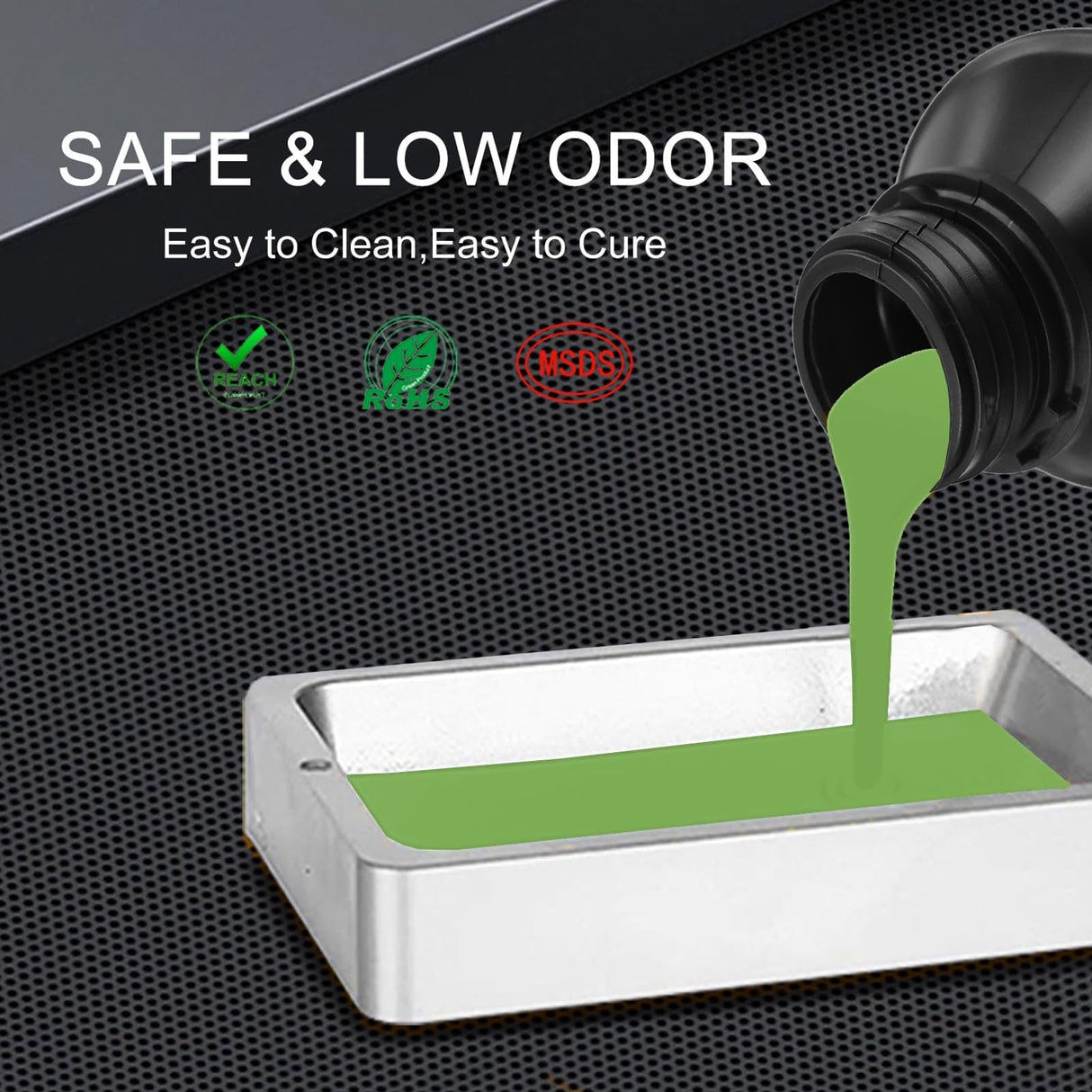 ApexMaker Water Washable Resin 1000g, High Precision, Low Odor, Quick Curing Photopolymer Resin, 395-405nm UV Curing 3D Printing Liquid Photopolymer Resin for LCD DLP SLA 3D Printers ApexMaker