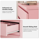 Pink Tall 7 Drawer Dresser for Bedroom, Modern Wood Closet Dressers & Chests of Drawers with Jewelry Storage, 23.6" L*15.8" W*47.5" H in Large Vertical Dresser for Bedroom, Living Room, Nursery Jocoevol