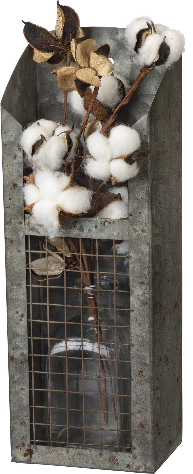 Primitives by Kathy Rustic Farmhouse Wire Bins - Handmade Galvanized Metal for Home and Kitchen Decor, Farmhouse Style Primitives by Kathy