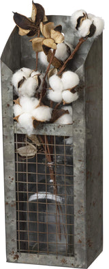 Primitives by Kathy Rustic Farmhouse Wire Bins - Handmade Galvanized Metal for Home and Kitchen Decor, Farmhouse Style Primitives by Kathy