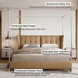 Stainless Steel Canopy Bed Frame King Size, Thicken Full Size Canopy Frame for Metal Bed Wood Bed Bedroom Decor ForestSource