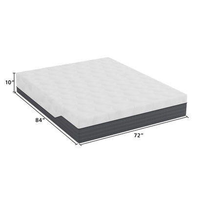 JOYRIDE SLEEP Cal King Size Mattress, 10 Inch Gel Memory Foam Mattress in a Box, Flippable Cal King Mattress with Two Firmness Preference, Pain Relieving, Motion Isolation