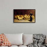 SYSMYXGS Painting by Number Kits for Adult Beginner DIY Acrylic Painting with Paint Brushes PigmentDrawing Paintwork on Oil CanvasHome Decor Gifts — Daniel in The Lions Den 1872 by Briton Riviere SYSMYXGS