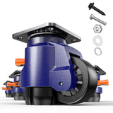 KOSTANZO Leveling Casters with Ratchet Handle Design Total Capacity 3300Lbs Heavy Duty Casters Set of 4 Workbench Casters with Adjustable Leveling Pads KOSTANZO