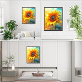 NEWENMO Paint by Numbers Kit for Adults, Sunflower Paint by Numbers on Canvas Unframed, Sunflower Paint by Numbers DIY Oil Painting Perfect for Beginner, Craft, Hobbies and Home Wall Decor 12x16 Inch NEWENMO