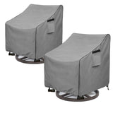 okcool Outdoor Swivel Chair Cover 2 Pack,Outdoor Furniture Patio Chair Covers Waterproof Clearance,(27.5" W x 32.5" D x 39" H) Outdoor Lawn Patio Furniture Covers,Grey okcool