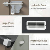 Greesum 10×8FT Outdoor Storage Shed, Metal Patio Storaged Sheds with Lockable Doors, Sheds & Outdoor Storage for Bike, Backyard, Pool and Garden, Gray Greesum