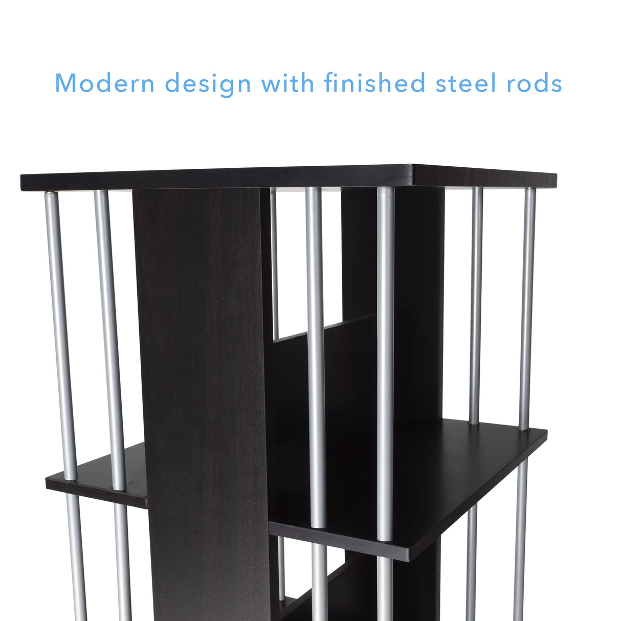 Atlantic Typhoon Media Storage Spinner, Engineered Wood, Space-Saving 360-Degree Rotation, Organize & Protect Prized Media & Memorabilia Collections, PN 82635716 – Espresso Atlantic