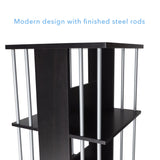 Atlantic Typhoon Media Storage Spinner, Engineered Wood, Space-Saving 360-Degree Rotation, Organize & Protect Prized Media & Memorabilia Collections, PN 82635716 – Espresso Atlantic