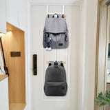 XYDHQS Backpack Over The Door Hanger for Closet or Bedroom, Schoolbag Metal Storage Rack, 2 Tiered Home Tower Backpack Hanger, Easy Installation Over The Door Hook Schoolbag Organizer. XYDHQS