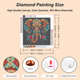 SJUTOUCI Elephant Diamond Painting Kits for Adults, Diamond Art Kits for Beginner 5D DIY Diamond Bead Art, Full Round Drill Gem Art Craft for Home Wall Decoration Gift 12x12 inch SJUTOUCI