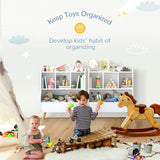 Curipeer White 3-Tier Kids Bookshelf and Toy Storage Organizer Curipeer