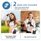 Volhoply 32oz Insulated Water Bottles Bulk 8 Pack with Straw Lid & Spout Lid,Stainless Steel Sports Water Bottle,Double Wall Vacuum Thermos,Leakproof Wide Mouth Metal Flask for Hiking,Camping(White,8) Volhoply