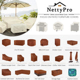 NettyPro Umbrella Cover for 10ft to 12ft Outdoor Umbrellas, Fade Resistant Waterproof and Ripstop Market Umbrella Parasol Cover with Zipper and Rod, Black NettyPro