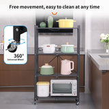 JOYBOS 4-Shelf Foldable Storage Shelves with Wheels, Heavy Duty Metal Shelving, No Assembly Organizer Wire Shelf Rack for Garage Kitchen, Basement, Pantry, Holds up to 1000 pounds… JOYBOS