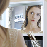 Jewelry Cabinet Standing Mirror with Drawers Wheels Full Length Mirror Jewelry Storage with Touch Screen Vanity Mirror Rotatable Jewelry Armoire Organizer with Lock White Christmas Gift for Women MASMIRE