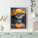 Smoky Mountains Paint by Numbers Kit for Adults Beginner with Easel,Easy Adult Paint by Number Kits on Canvas DIY Painting for Beginners Art by Numbers for Home Wall Decor with Nice Box 10x12 Inch Tiwabb