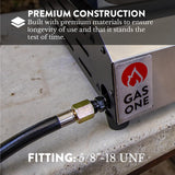 GasOne Propane Regulator 3 Feet Universal QCC1 Grill Replacement with 42 inches hose for Most LP Gas Grill, Heater and Fire Pit Table, 3/8" Female Flare Nut Gas One