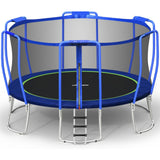Zupapa Trampolines No-Gap Design 1500 LBS Weight Capacity 16 15 14 12 10 8FT for Kids Children with Safety Enclosure Net Outdoor Backyards Large Recreational Trampoline Zupapa
