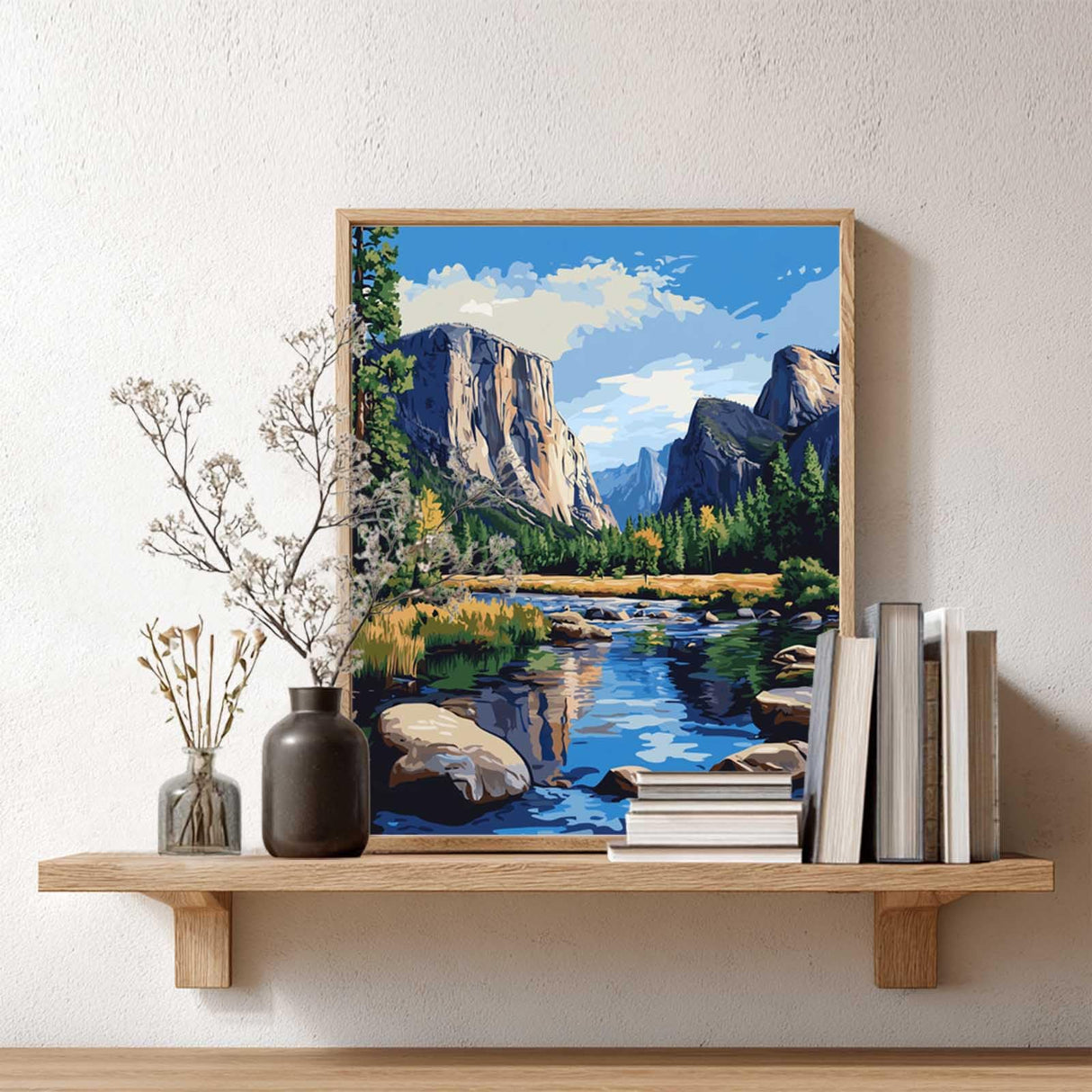 Artbrush Tower Yosemite Paint by Number, National Park Paint by Numbers Kit for Adults, Nature Landscape Wall Art, Mountain Acrylic Painting, Home Wall Decor - Yosemite Landscape(16x20inch, No Frame) Artbrush Tower