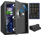 Biometric Home Safe, Fingerprint Gun Safe Lock Box,Money Box for Jewelry Handgun Cash Valuables,Perfect for Home/Office/Hotel, Black, 2.05 Cubic Feet VoleStay