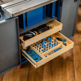 ROCKLER Steel Router Table Cabinet w/Router Dust Collection Box, Swivel Casters, Dual Dust Port & More - Steel Cabinet Holds Router Accessories, ROCKLER