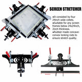 Screen Printing Kit 6 Color Full Set 6 Color 6 Station Screen Printing Machine Screen & Platen Rotating Screen Printing Press Screen Printing Kit