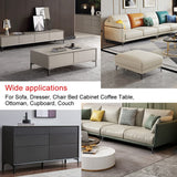 GOSCHE 4 Inch Metal Furniture Legs Black, Legs for Furniture Set of 4, Modern Style Replacement Couch Legs for Dresser Chair Bed Cabinet Table Ottoman Cupboard DIY Replacement Sofa Feet GOSCHE