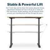 Vari Electric Standing Desk - 60x30 Varidesk, Adjustable Height Stand Up Desk - Dual Motor with Memory Presets, Stable T-Style Legs- Home Office Essentials Computer Desk - Reclaimed Wood Vari
