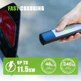 EV Tesla Charger Extension Cable, 20ft 48Amp 240Volt Max 11.5kW with NACS Plug, Extension Cord for Level 1/2 Tesla Mobile Charger/Wall Connector, Extension Cord for Model X/Y/3/S, CE/FCC Certificated EVMaster