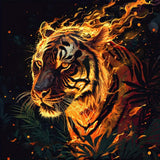 Stalente Diamond Painting Kits for Adults Tiger, 5D DIY Diamond Art Kits for Beginners Round Full Drill Diamond Painting for Home Wall Decoration Gift 12×12inch, Animal Stalente