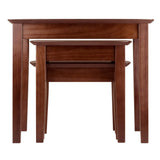 Winsome Bradley Nesting Tables, 21.9"H, 17.9"H, 14"H, Walnut Winsome