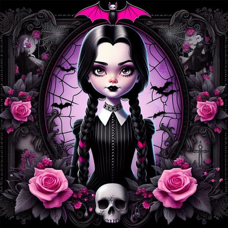 DAZZLEDOTS Diamond Art Kits for Adults, Cartoon Diamond Painting Kits for Beginner Halloween Round 5D Full Drill Diamond Dots Crafts for Home Wall Decor Gifts 14x14 Inch DAZZLEDOTS