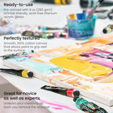 ARTEZA Stretched Canvas, 18 x 24 Inches, Pack of 4, Blank White Large Canvas for Painting for Acrylic, Oil and Gouache Paints ARTEZA