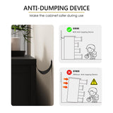 Dresser for Bedroom with 9 Drawers, Farmhouse Wood Chest of Drawers, Wide TV Stand Closet Storage Furniture with Metal Handle, Modern Clothes Organizer for Hallway, Living Room, Entryway, Black Xixini