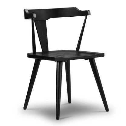 POLY & BARK Enzo dining chairs, Single, Black - WoodArtSupply