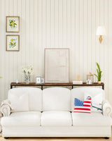 CHOEZON 70.9" Narrow Console Table with Power Outlet 7.1" Skinny Sofa Table, Long Behind Couch Table with Charging Station, Entryway Table for Hallway, Living Room Rustic Brown and Black TXG18UBF CHOEZON