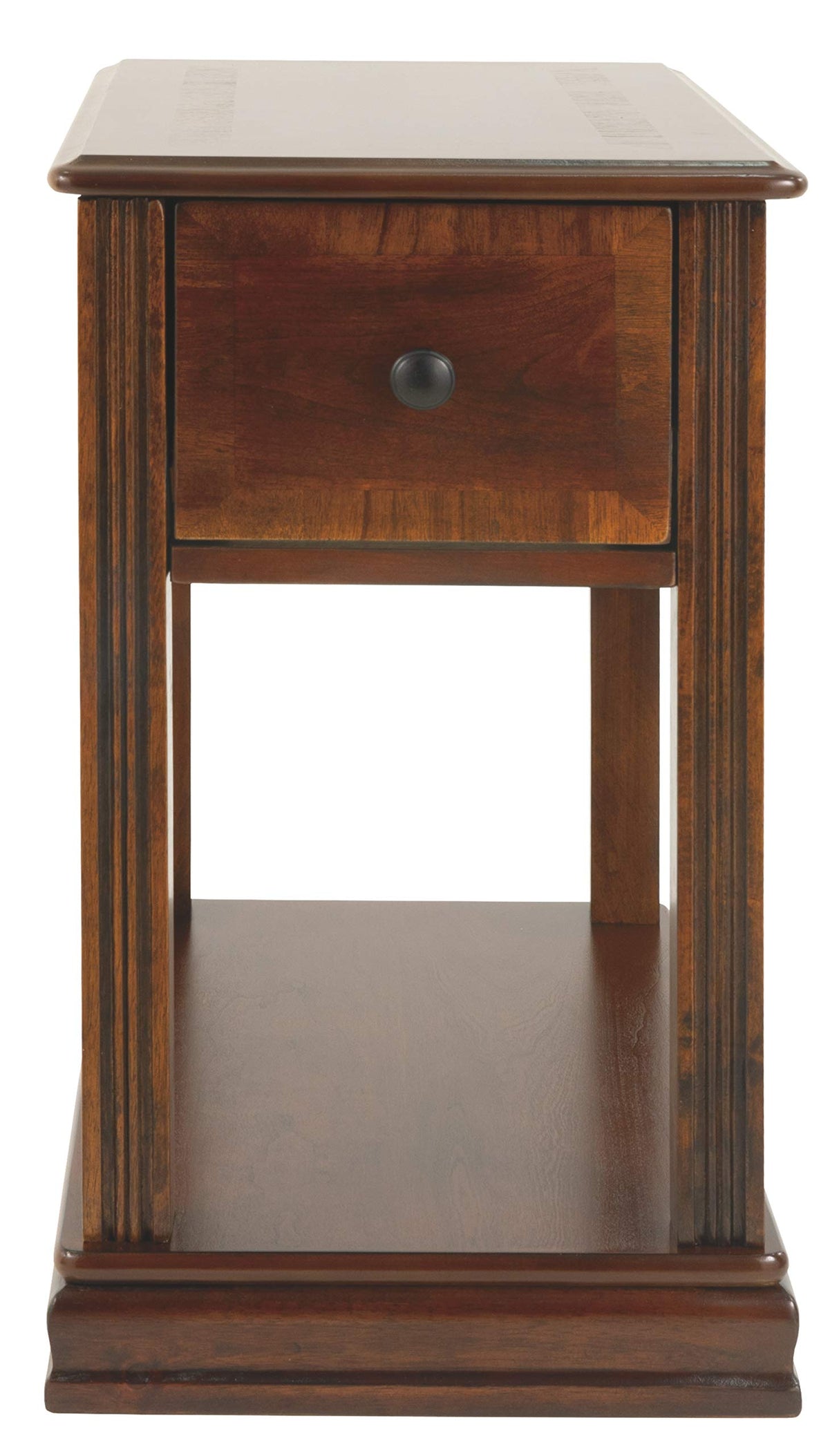 Signature Design by Ashley Breegin New Traditional Wooden Chair Side End Table, Brown Signature Design by Ashley