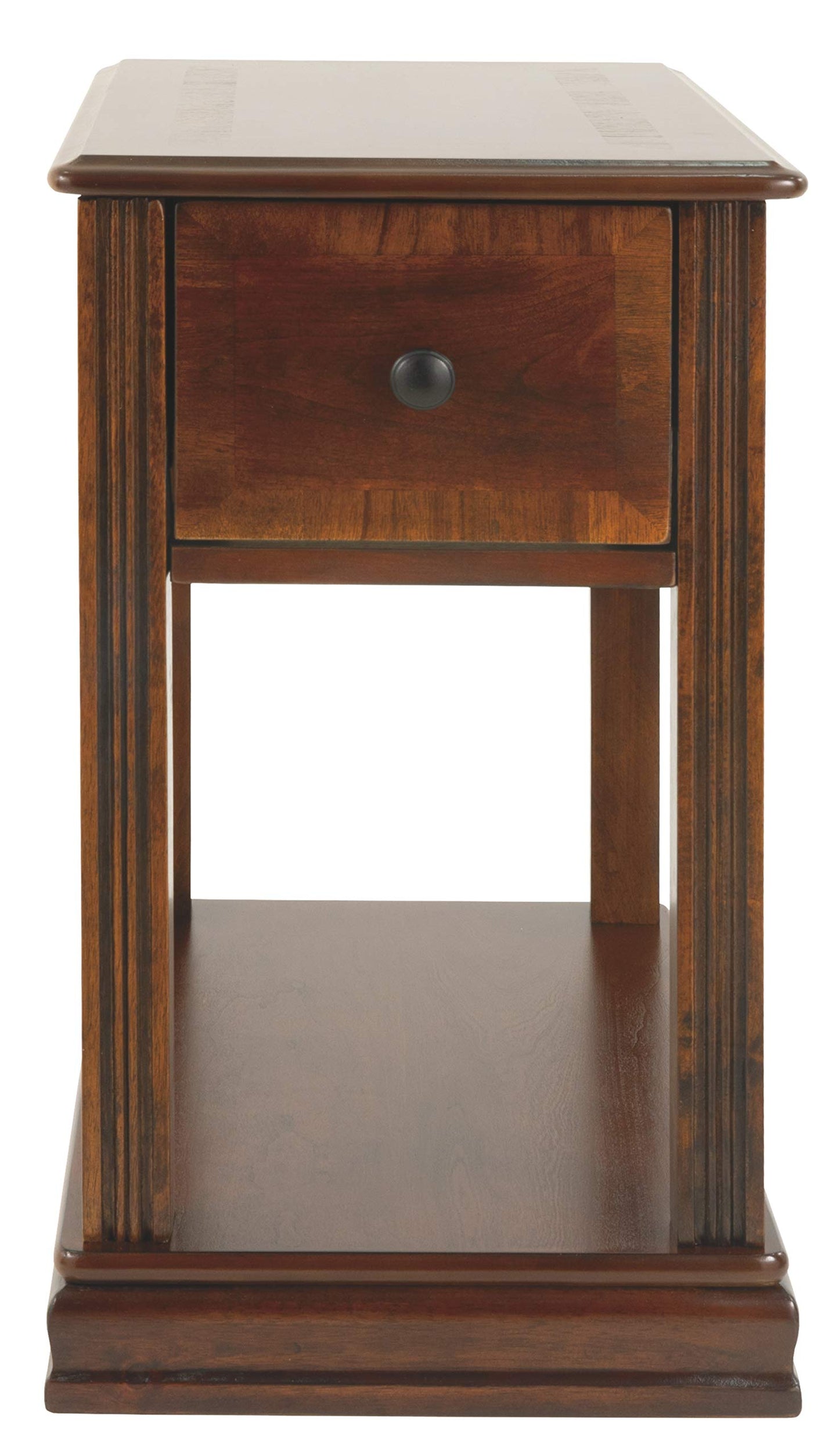 Signature Design by Ashley Breegin New Traditional Wooden Chair Side End Table, Brown - WoodArtSupply