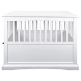 Casual Home Wooden Large Pet Crate, End Table, White 36.50" x 24.00" x 29.25" Casual Home