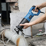 G LAXIA Reciprocating Saw, 6Amp 2800RPM Variable Speed Reciprocating Saw with 4/5"(20mm) Stroke Length, 3Pcs Blades for Wood, Soft Metal, PVC Pipe Cutting G LAXIA