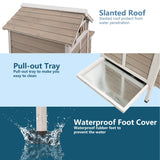 Ketive Chicken Coop Chicken House Outdoor with Removable Trays, Wooden Rabbit Hutch Poultry Cage with Nesting Box, Indoor Hen House Chicken Cage with Ramp for Garden Backyard (32"L x 23.6"W x 36.6"H) ketive